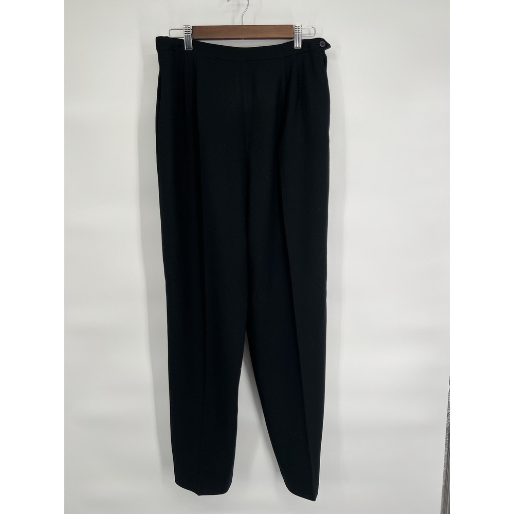 Vintage Emo Dress‎ Pants Womens 12 Black Wool Lined Career Academia